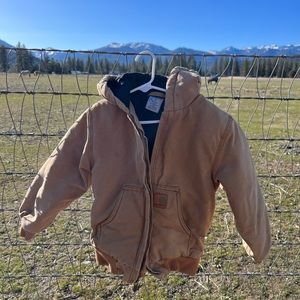 Boys size 5 carhartt tan jacket